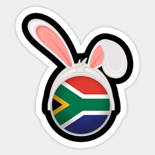 happy easter South Africa bunny ears flag cute designs Sticker